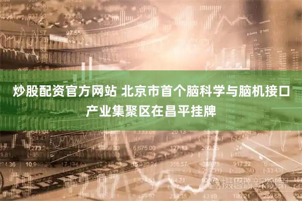 炒股配资官方网站 北京市首个脑科学与脑机接口产业集聚区在昌平挂牌